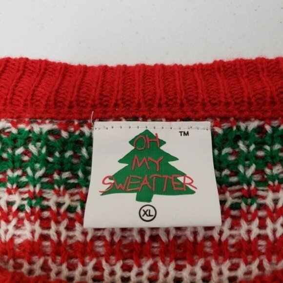 Why is the Carpet all Wet Todd Mens Christmas Vacation Ugly Sweater Size XL - Picture 3 of 5